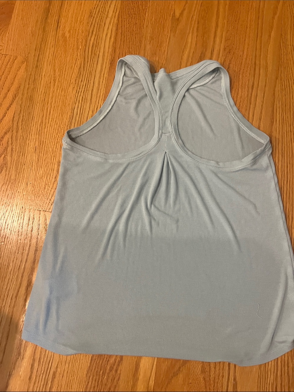 Athleta Pale Blue Ribbed Racerback Tank - Picture 2 of 3
